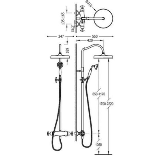klasicka kupelna bateria sanitarna zariadenie termostatizacja dazdova hlavica rustikalna luxusna dvojrucna chrom technickykres.jpg